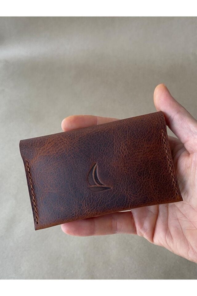 BECK - Minimal Çıtçıtlı Kartlık Koyu Taba