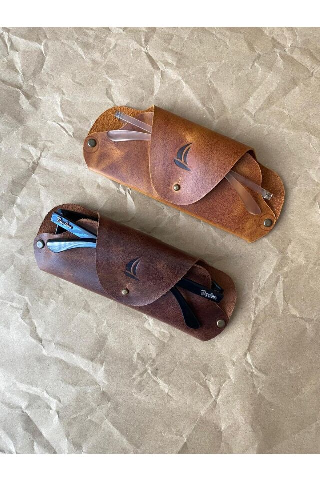 BUTTERFLY - Gözlük Kılıfı Taba