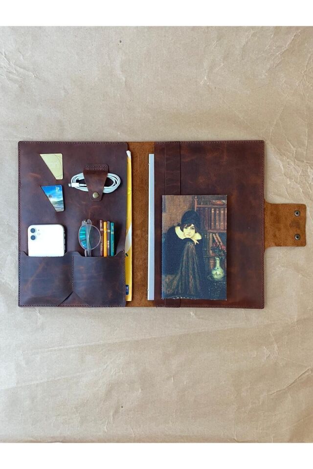 DJOKOVIC - Laptop / Macbook Kılıf / Organizer Koyu Taba - 14 Inç