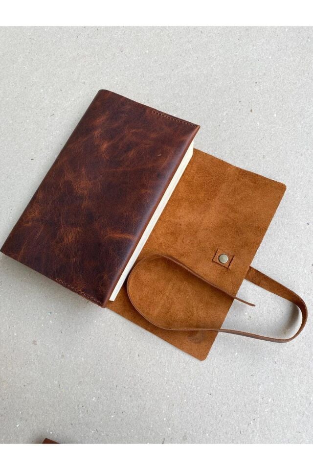 SCRIPTIO – Kitap Kılıfı & Kalemlik Seti Koyu Taba