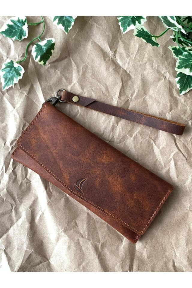 HANDY - Uzun Cüzdan Koyu Taba
