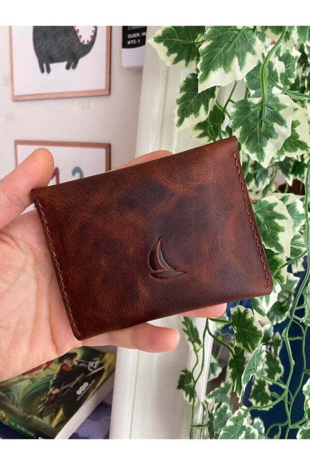 NEYMAR - Minimal Kapaklı Kartlık Koyu Taba