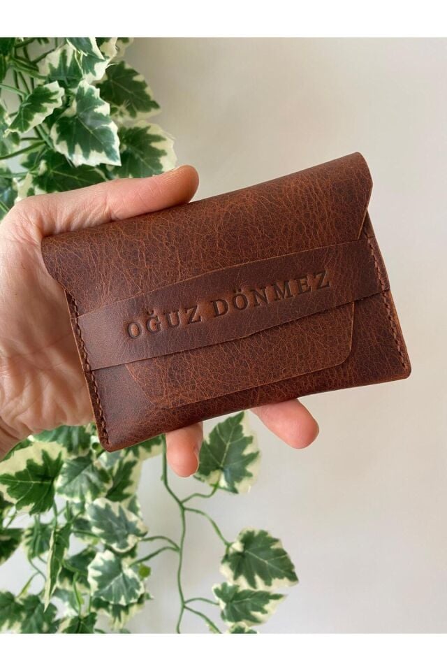 NEYMAR - Minimal Kapaklı Kartlık Koyu Taba