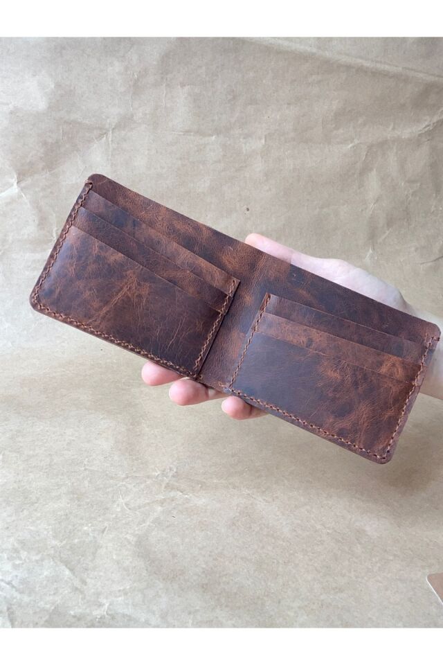 PELE - Klasik Erkek Cüzdanı Koyu Taba