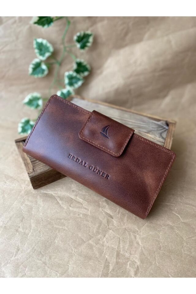 SNAPPY - Uzun Cüzdan Koyu Taba