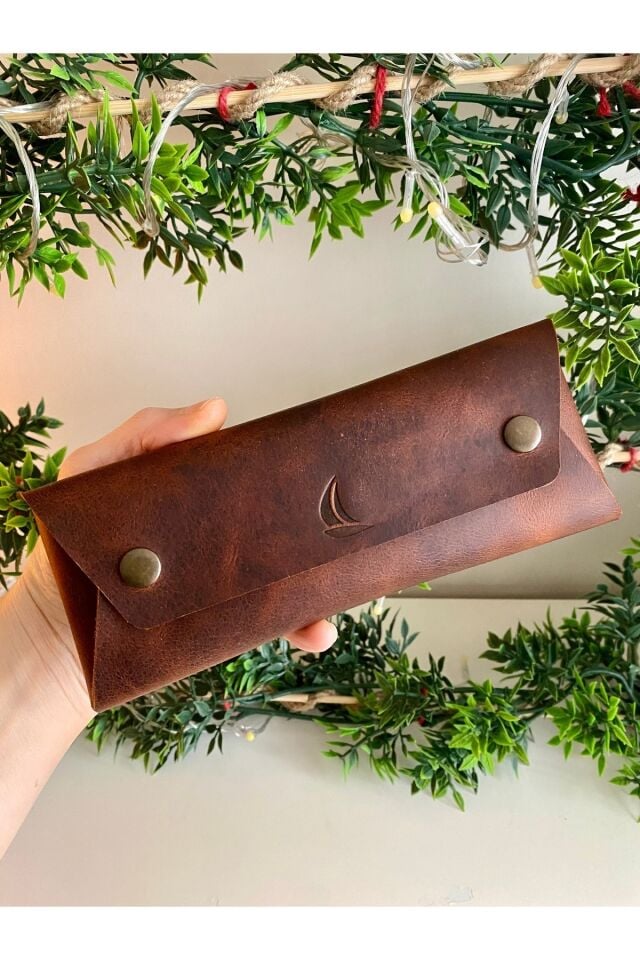 VERSTAPPEN - Çok Amaçlı Kılıf / Kalemlik / Makyaj Çantası Koyu Taba