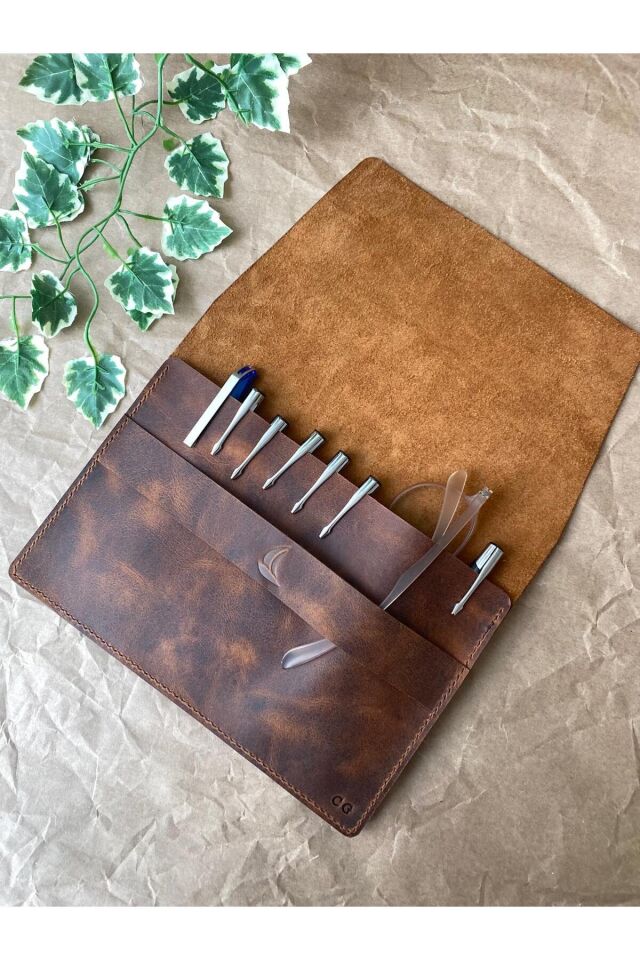 Vettel XL - Jumbo Boy Kapaklı Kalemlik Kahverengi