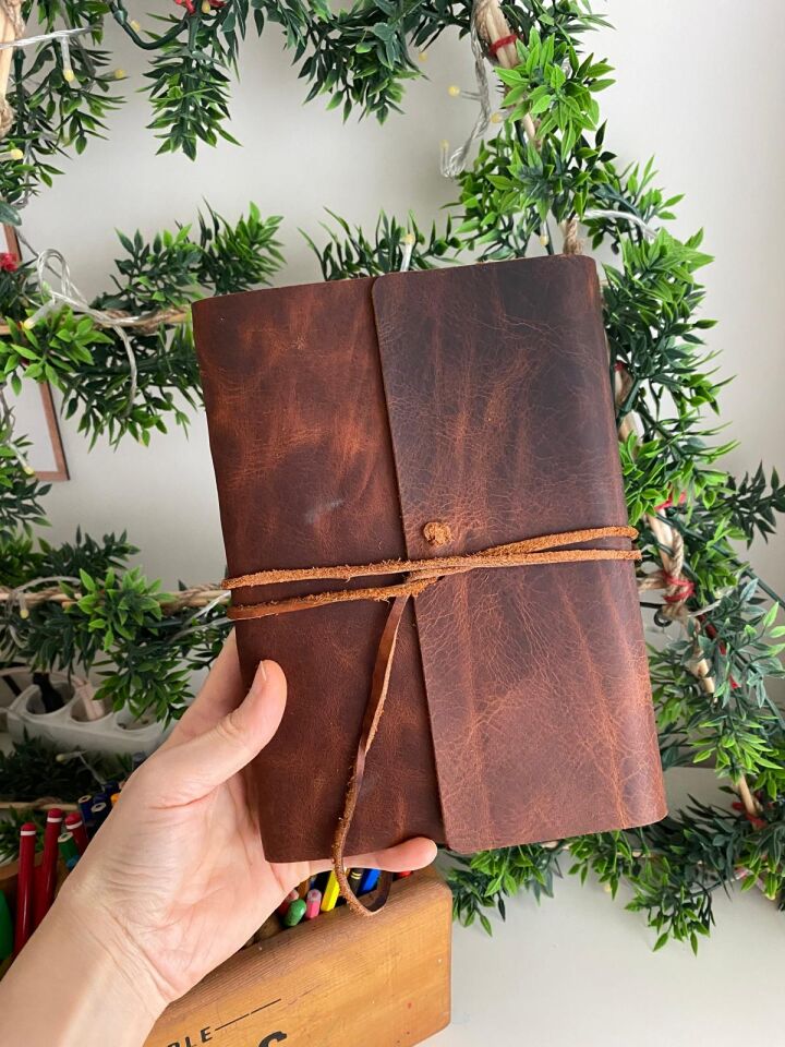 ALONSO - A5 Deri Ciltli El Dikişi Defter