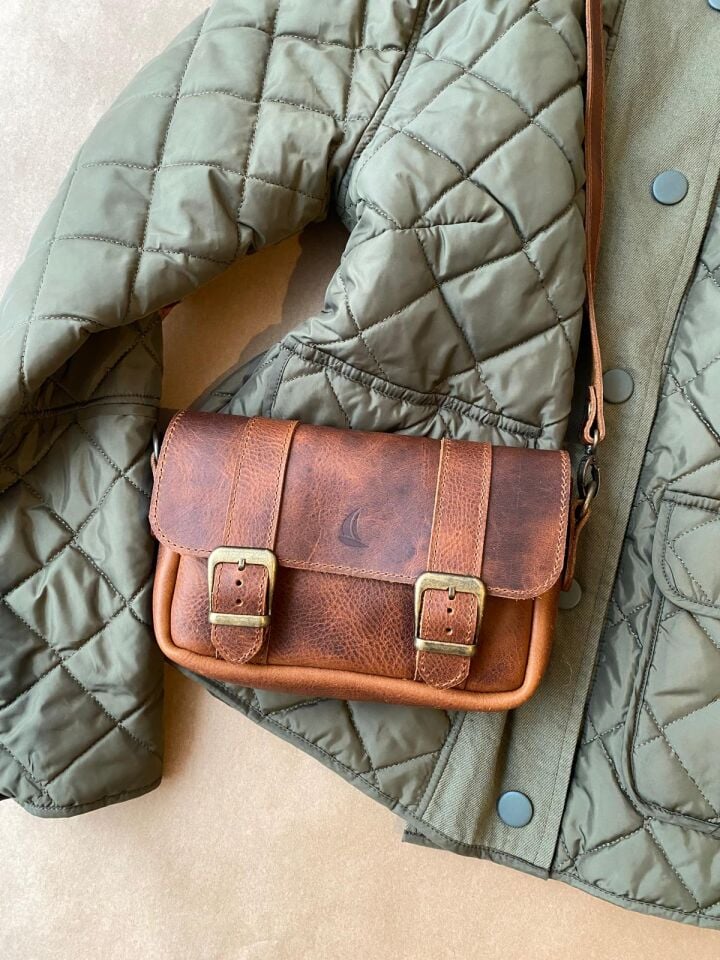 STEVE - Postacı Çantası Koyu Taba - MINI