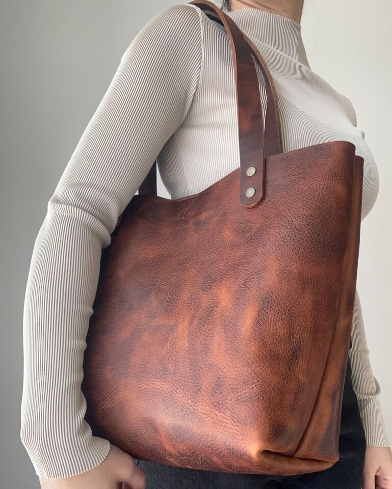 STEFFI - Tote Çanta Koyu Taba