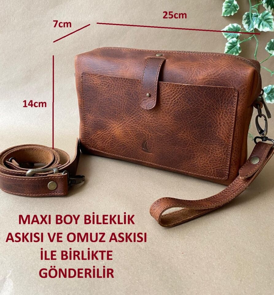 LOGAN - El & Omuz Çantası - KARTLIK HEDİYELİ Taba - MAXI