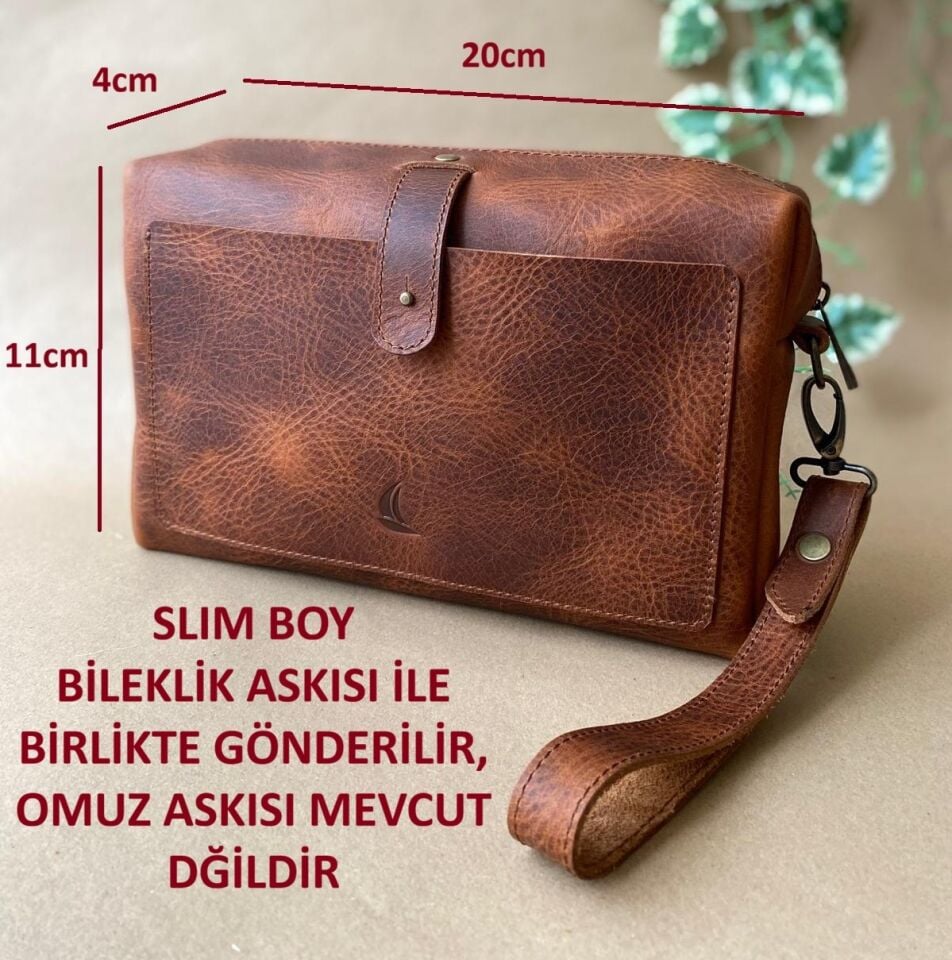 LOGAN - El & Omuz Çantası - KARTLIK HEDİYELİ Taba - SLIM
