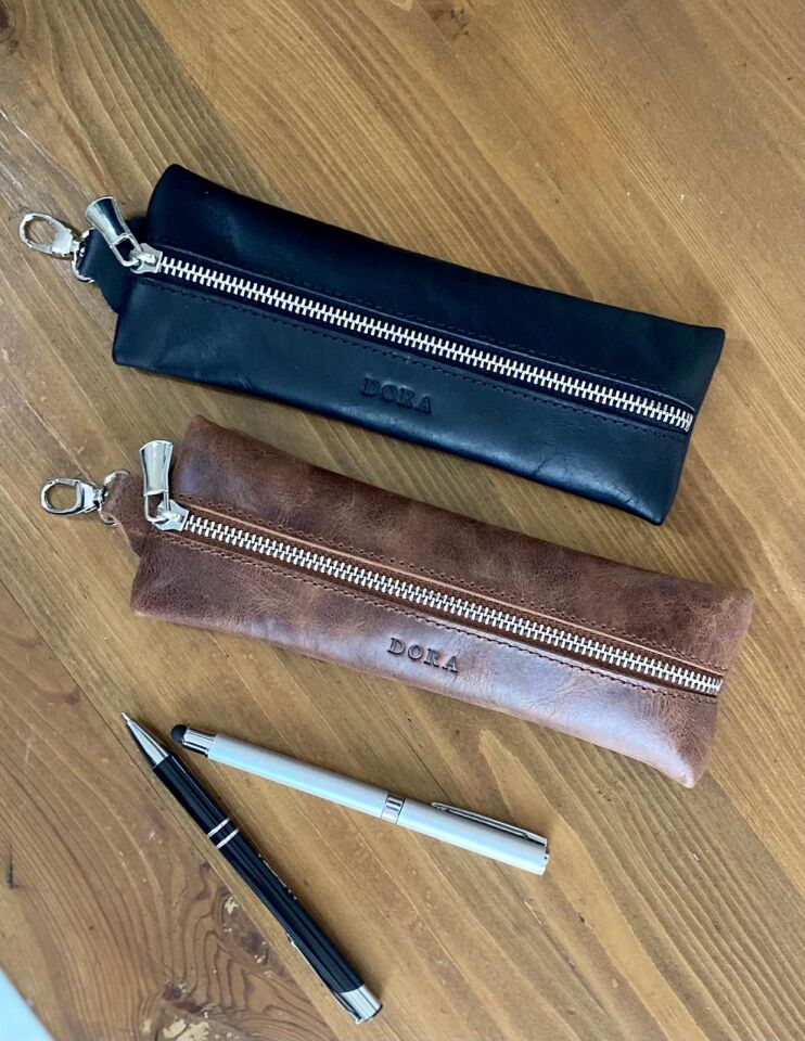 MARTIN - Kalemlik / Mini Makyaj Çantası / Çok Amaçlı Mini Çanta Taba