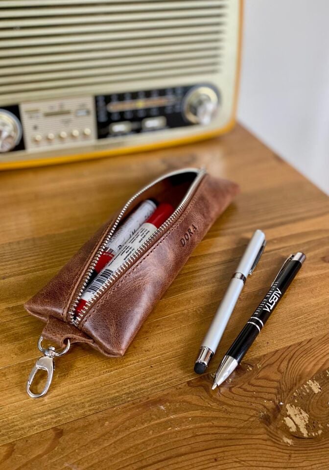 MARTIN - Kalemlik / Mini Makyaj Çantası / Çok Amaçlı Mini Çanta Siyah