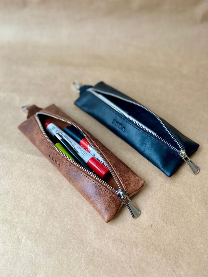 MARTIN - Kalemlik / Mini Makyaj Çantası / Çok Amaçlı Mini Çanta Taba